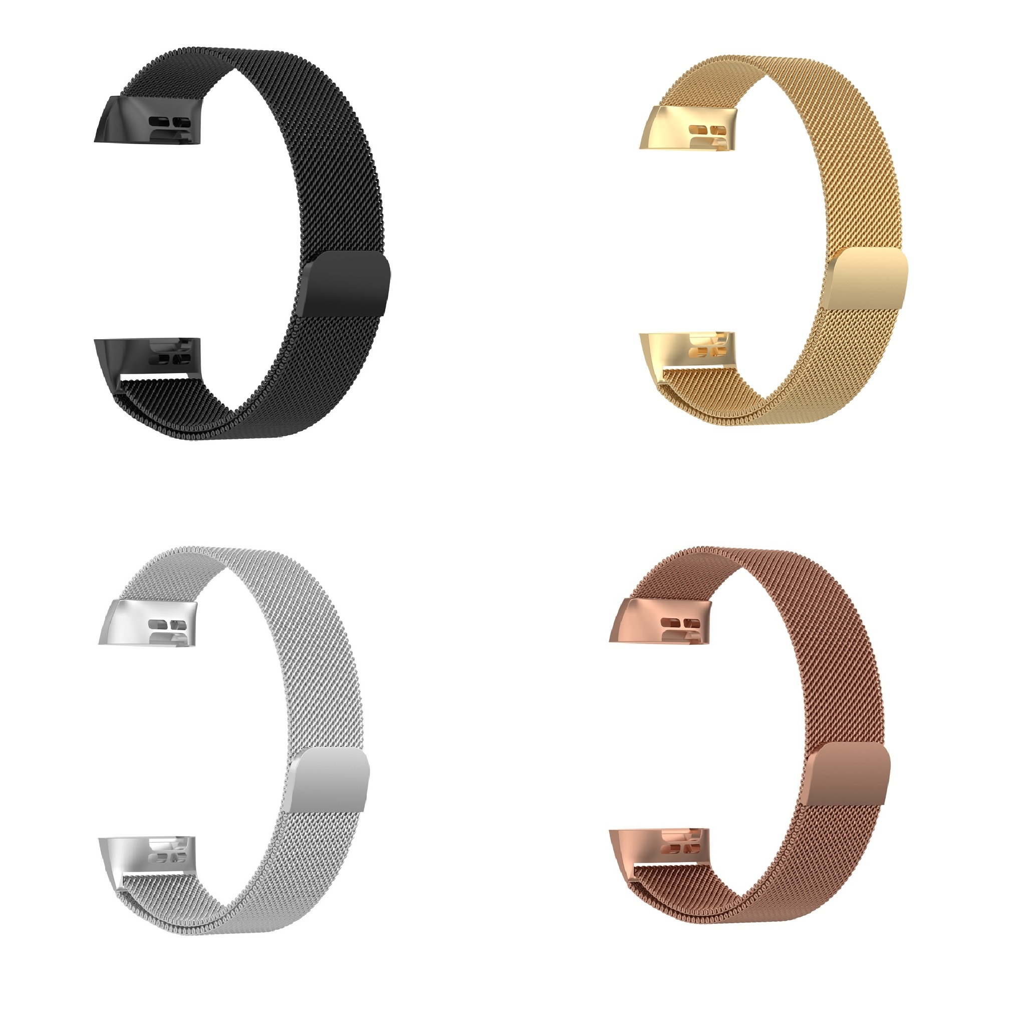  tainless Steel Replacement Bands for Fitbit Charge 3 & Charge 4 