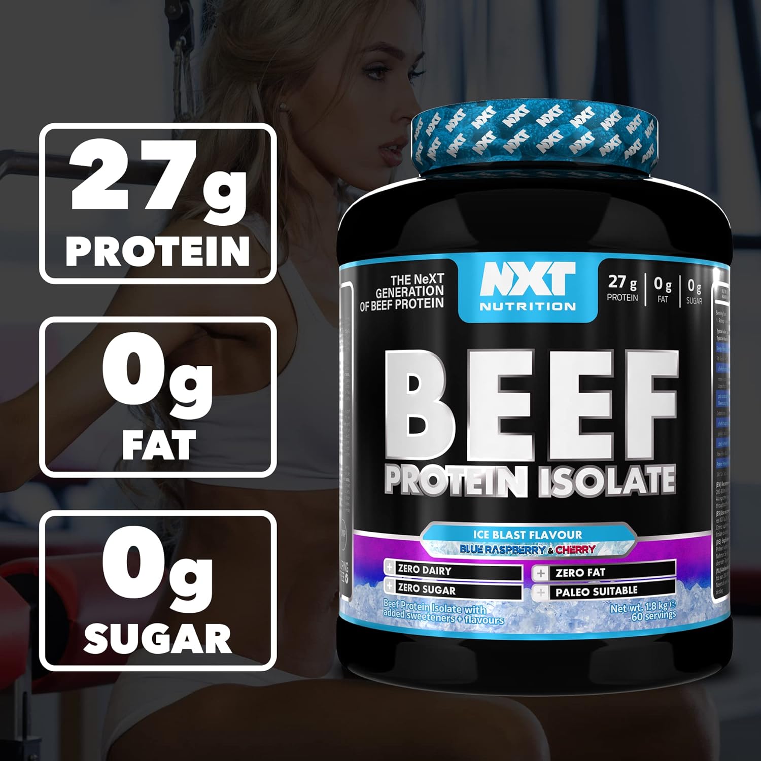  NXT Nutrition Beef Protein Food Supplement Gluten Free 