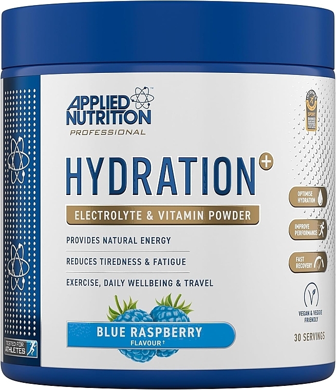  أبلايد نيوتريشن - هيدريشن بلس مسحوق إلكتروليتات وفيتامينات للترطيب (240 جم) - Applied Nutrition Hydration Electrolyte Vitamin 