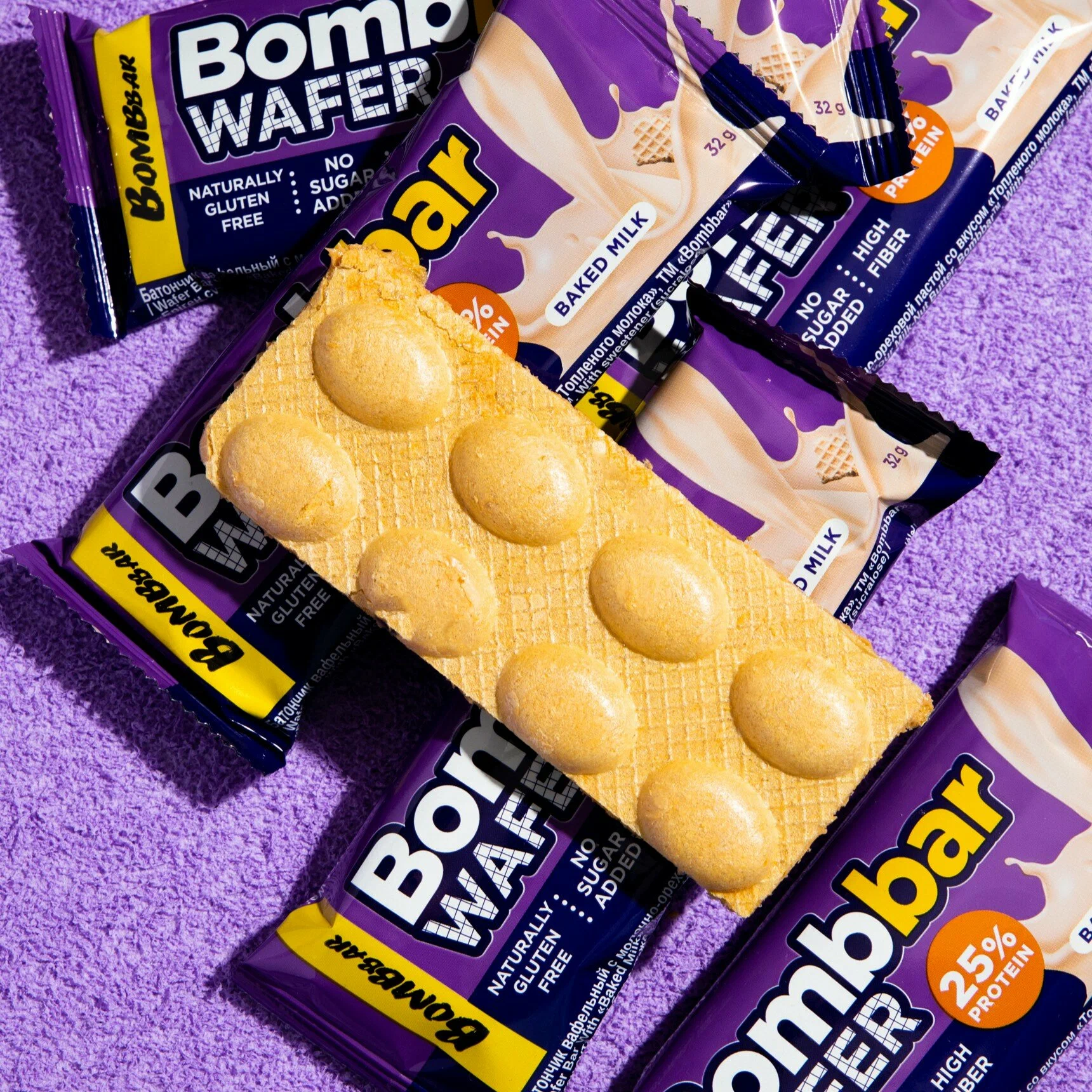  بومب بار - بروتين ويفر (12 حبة) - BombBar - Protein Wafer 