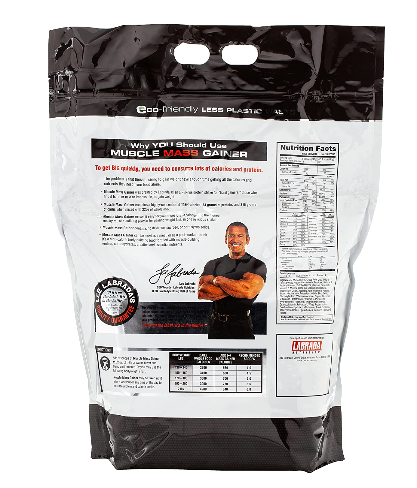 LABRADA NUTRITION MUSCLE MASS GAINER (12 lb) 