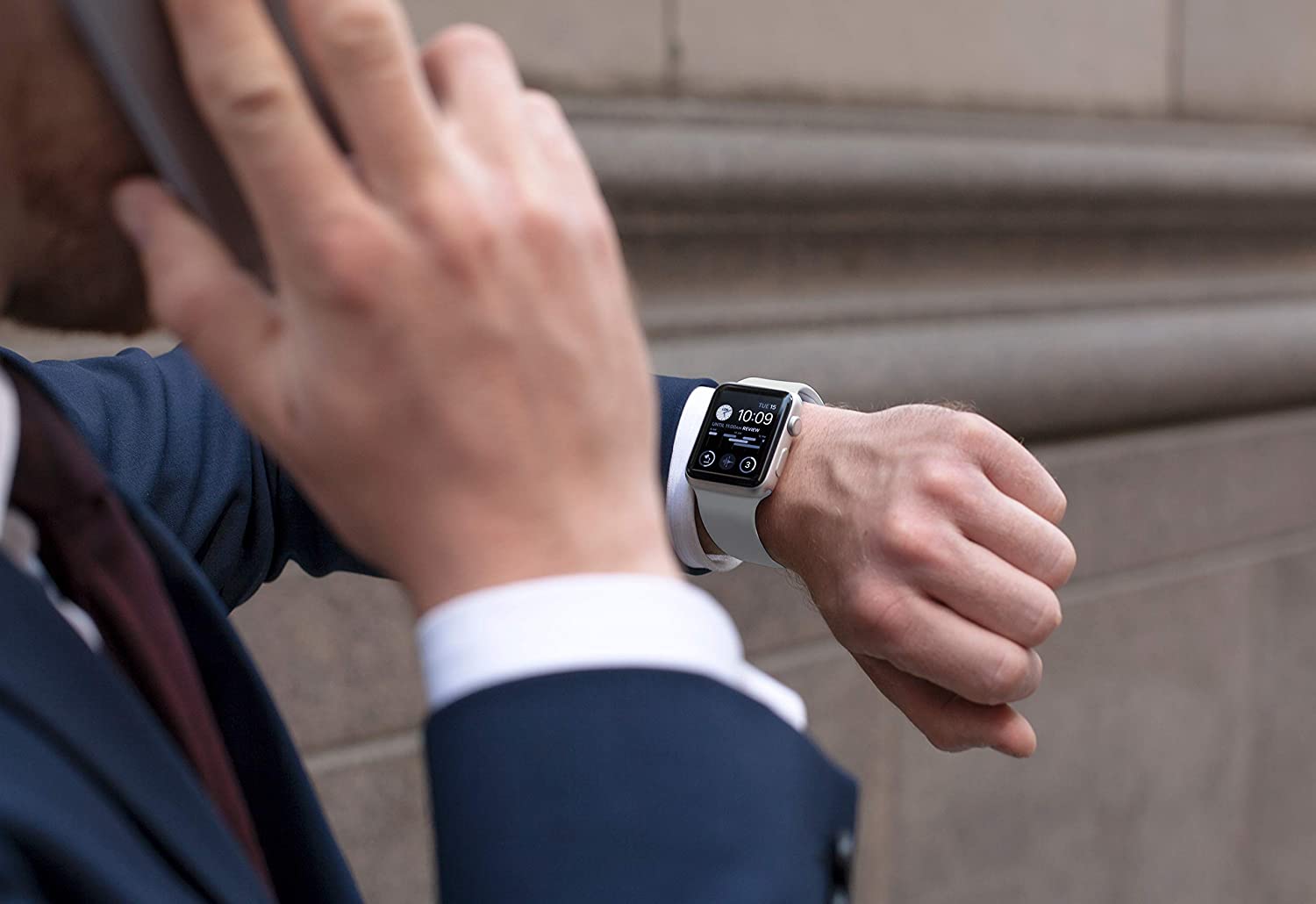  سوار  سيليكون لساعة ابل رصاصي - silicone watch band for Apple&nbsp;Grey 