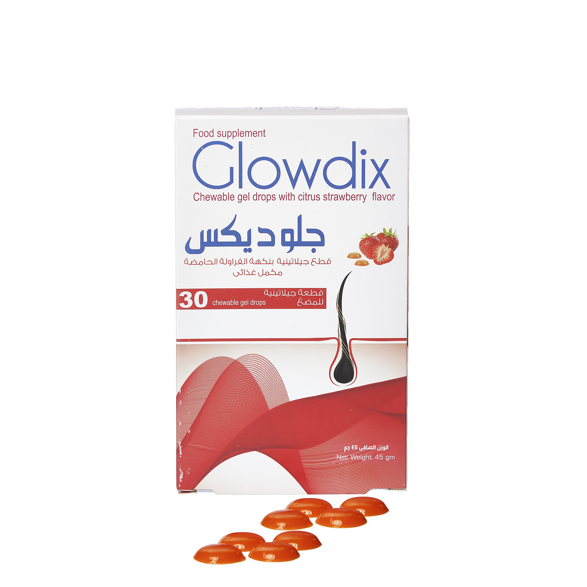  Glowdix - Food Supplement For Healthy Hair and Skin (30 pieces) 