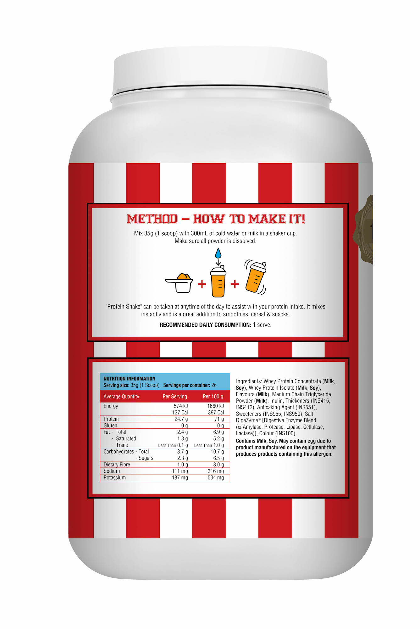  ادونيس - واي بروتين شيك مع ايزو (910 جم) - Adonis Whey Protein Shake 
