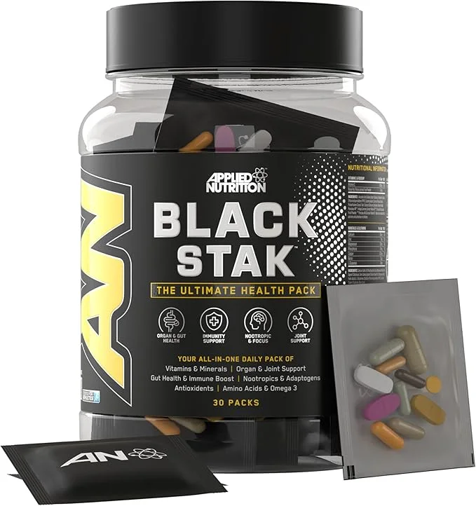  أبلايد نيوتريشن - بلاك ستاك التيميت هيلث (30 قرص) - Applied Nutrition Black Stak The Ultimate Health Pack 