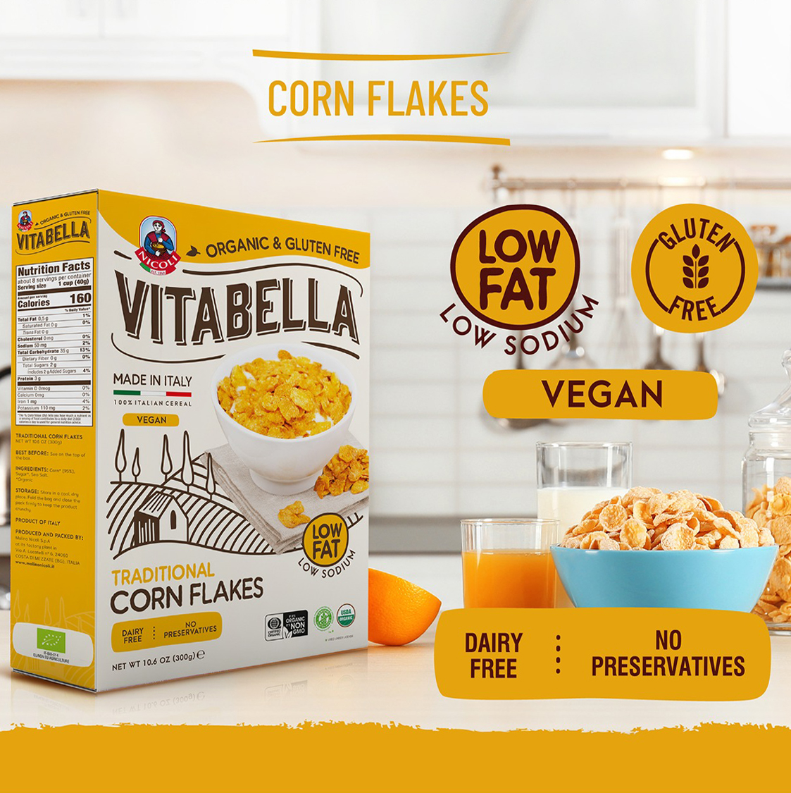  فيتابيلا - رقائق الكورن فليكس (300 جم) - Vitabella  Corn Flakes 