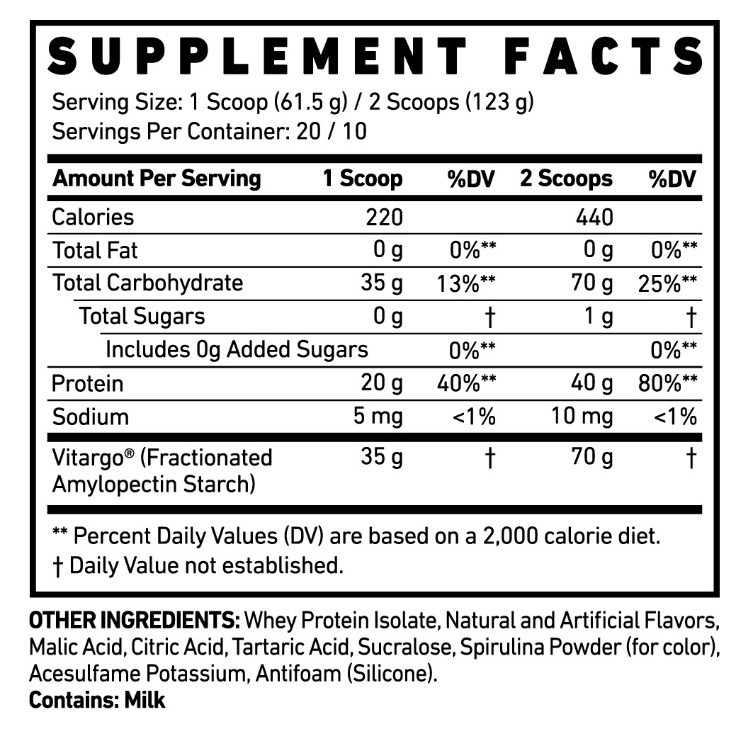  Ghost - Clear Mass Gainer Protein Post-Workout (20 Servings) 