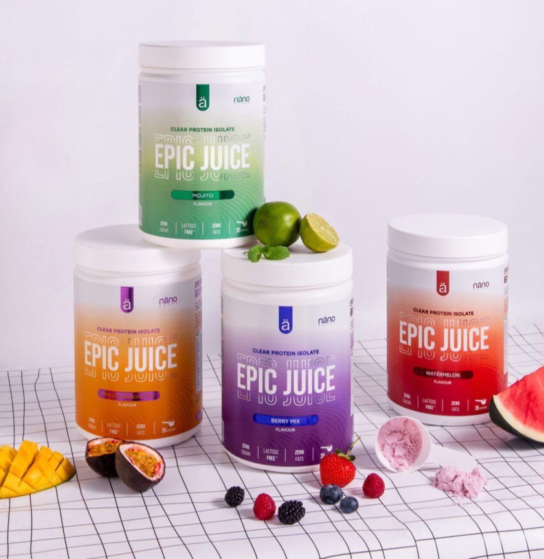 نانو سبس -  عصير ايبيك كلير واي بروتين ايزوليت (875 جم) - Nano Supps Epic Juice Whey Protein 