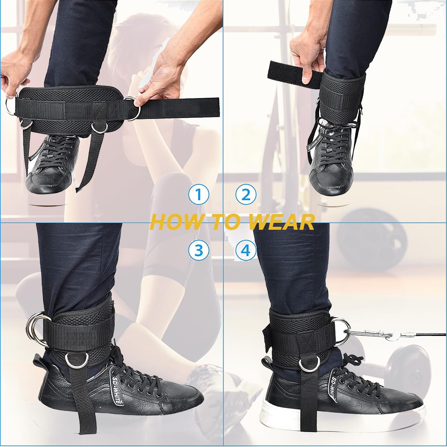  Vigor - Adjustable Ankle Straps for Cable Machine  