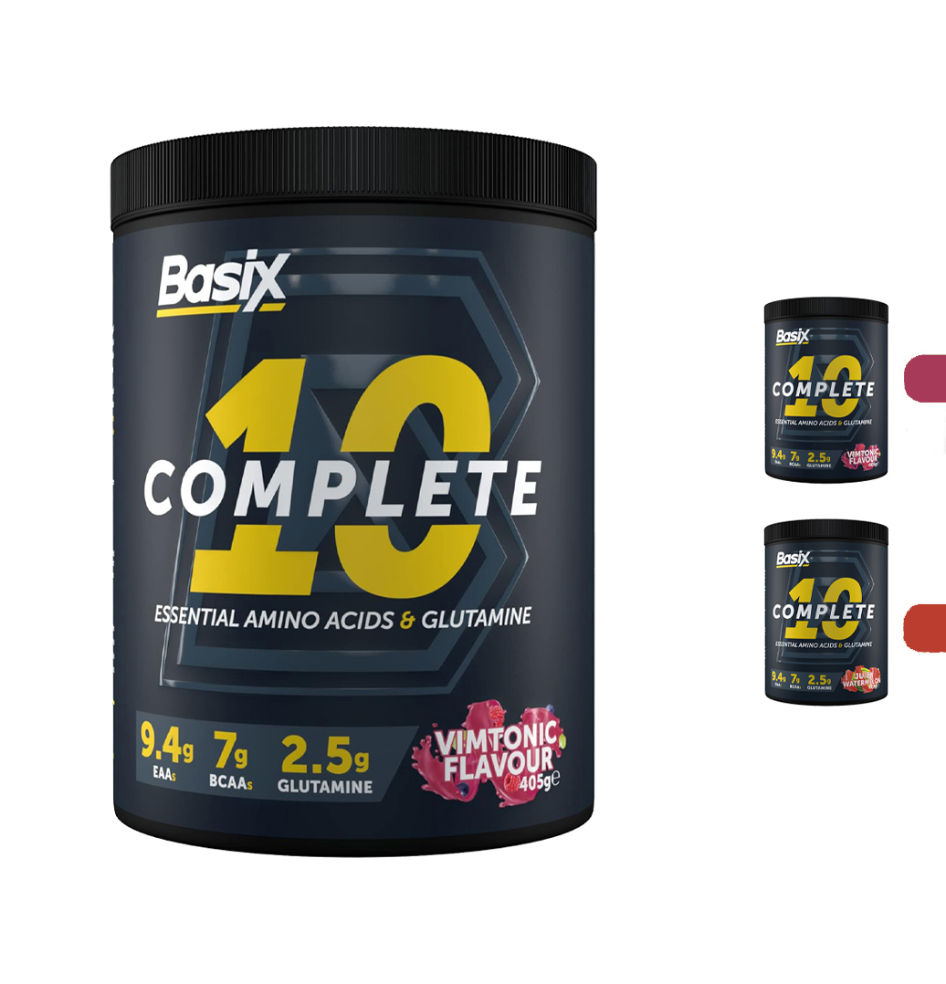  بيسيكس كومبليت 10 الاحماض الأمينية الأساسية وجلوتامين (405 جم) - Basix Complete 10 EAAS & Glutamine 
