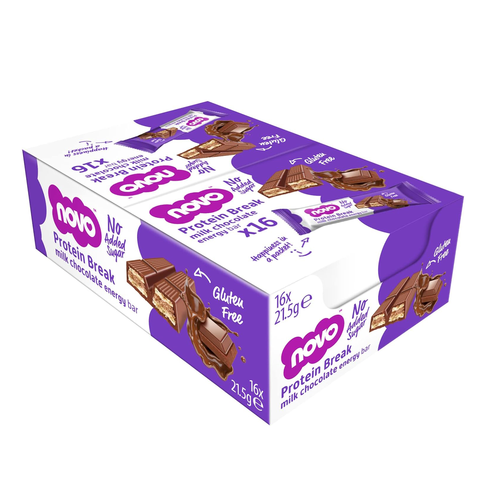  نوفو بروتين بريك انيرجي بار (16 حبة) - Novo Protein Break Energy Bar 