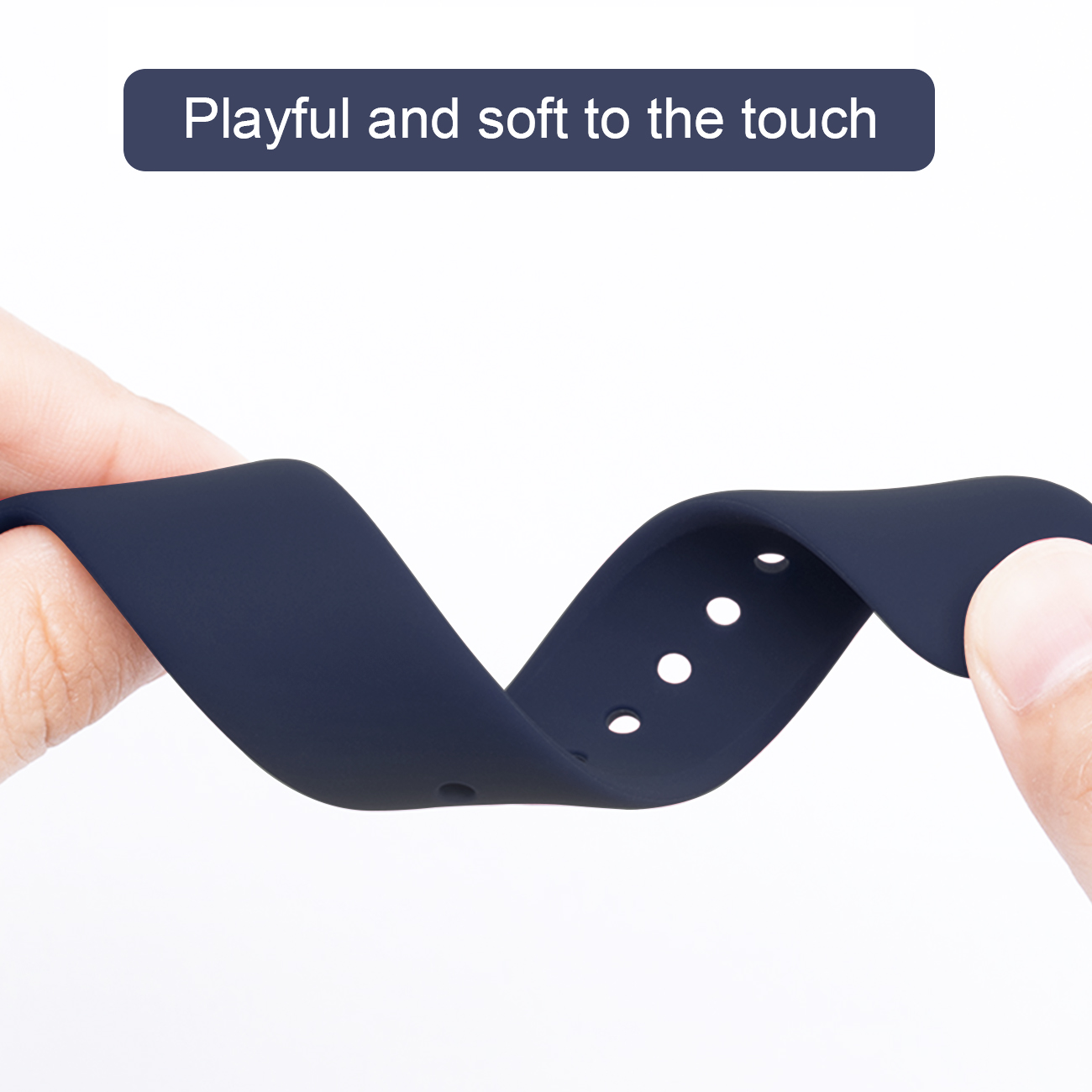 سوار  سيليكون لساعة ابل أزرق - silicone watch band for Apple Blue 