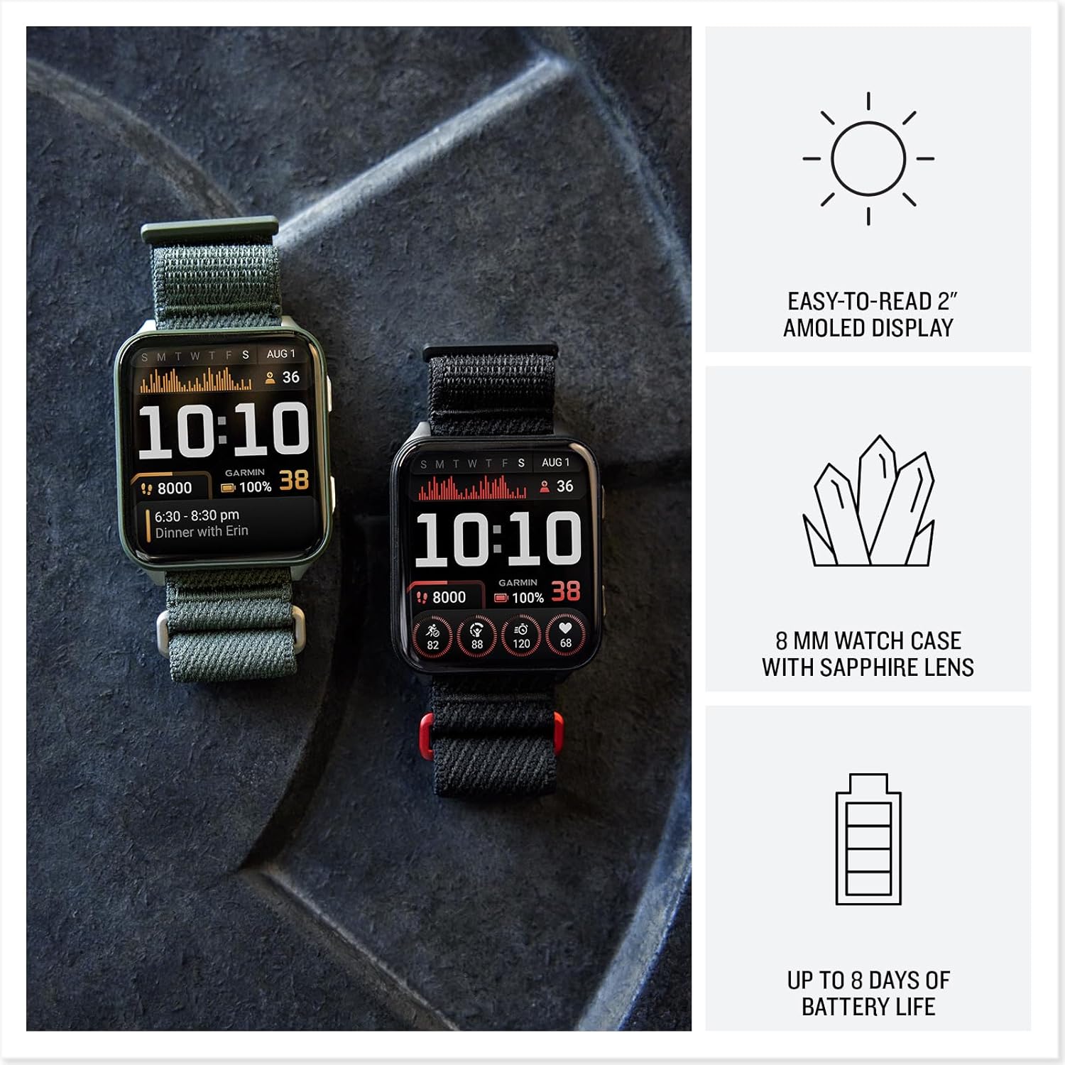  Garmin Sport Watch Model Venu X1 Smartwatch 