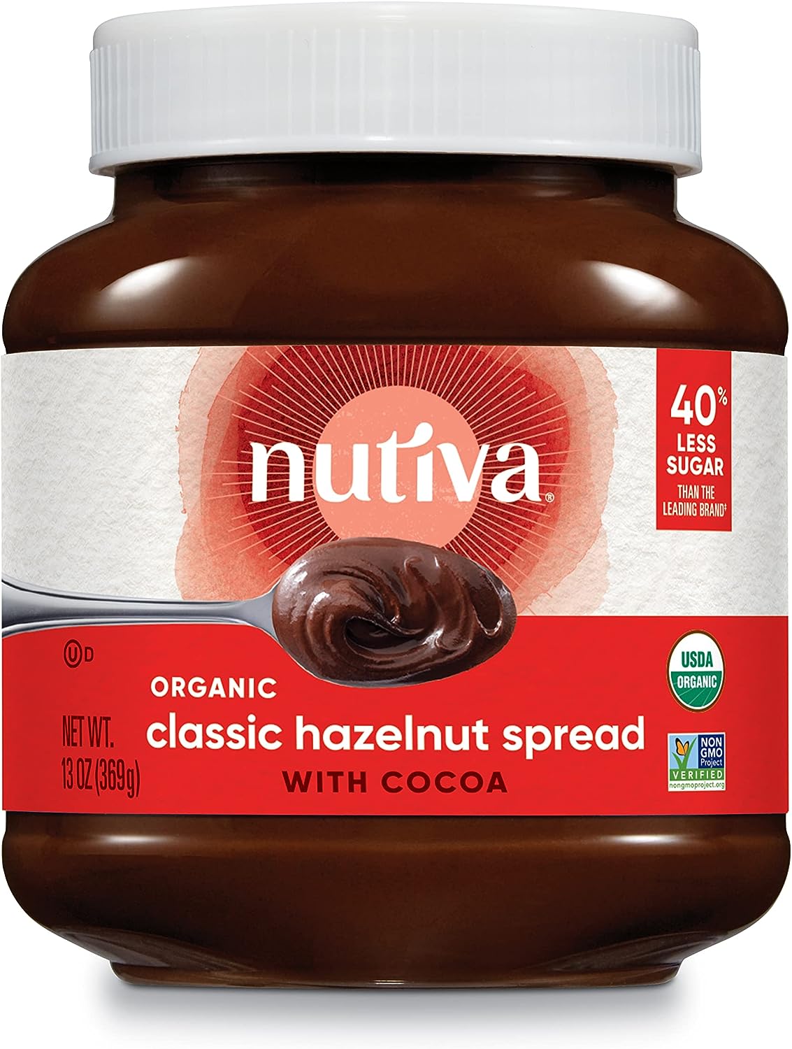  نوتيفا معجون البندق العضوي Nutiva, Organic Classic Hazelnut Spread 