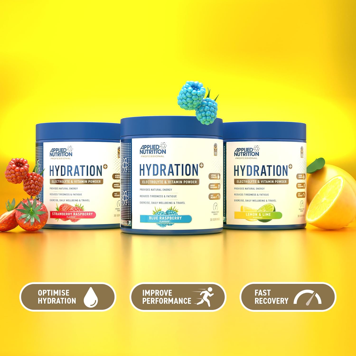  أبلايد نيوتريشن - هيدريشن بلس مسحوق إلكتروليتات وفيتامينات للترطيب (240 جم) - Applied Nutrition Hydration Electrolyte Vitamin 