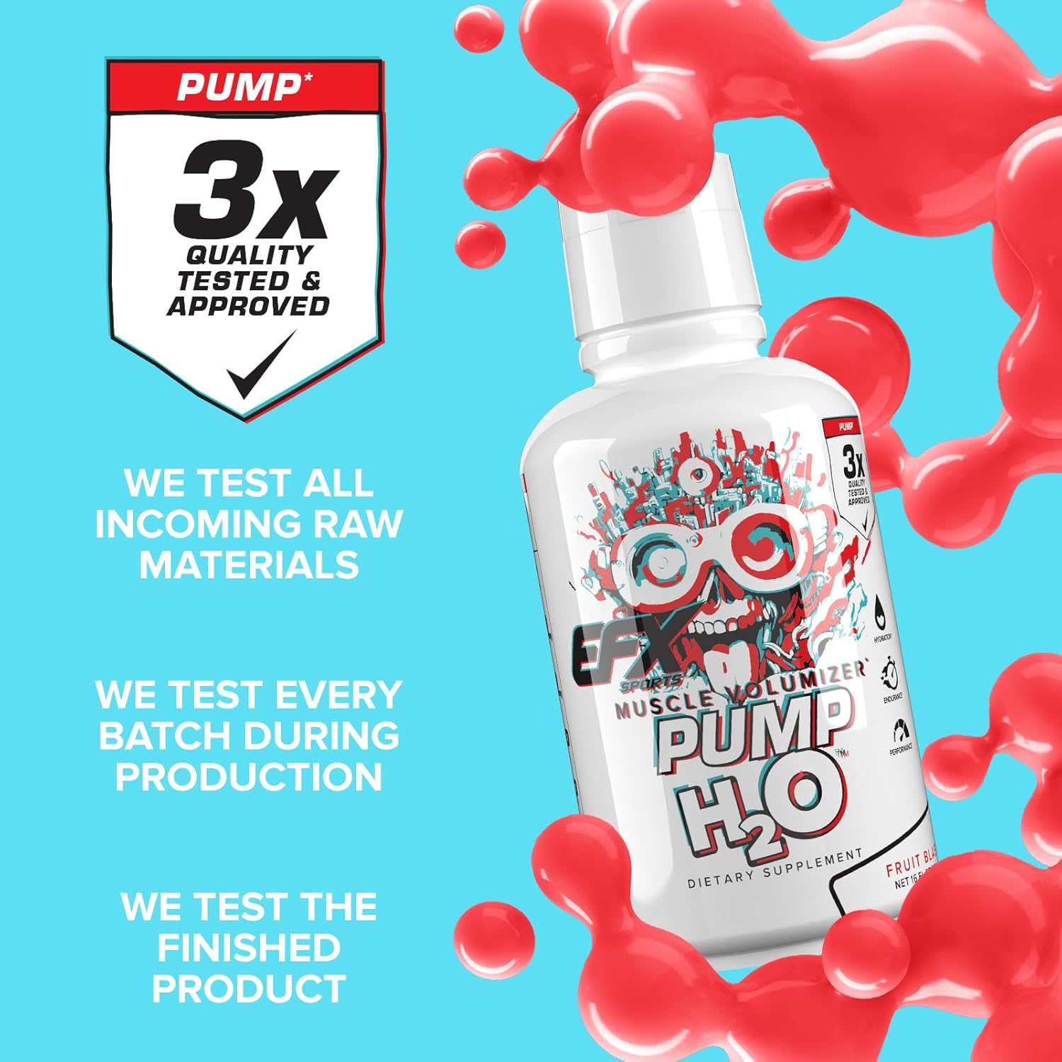  إي إف إكس سبورتس‏ - بمب H2O مكمل ضخ الدم وتضخيم العضلات  (473 مل) EFX Sports Pump H2O Muscle Volumizer 