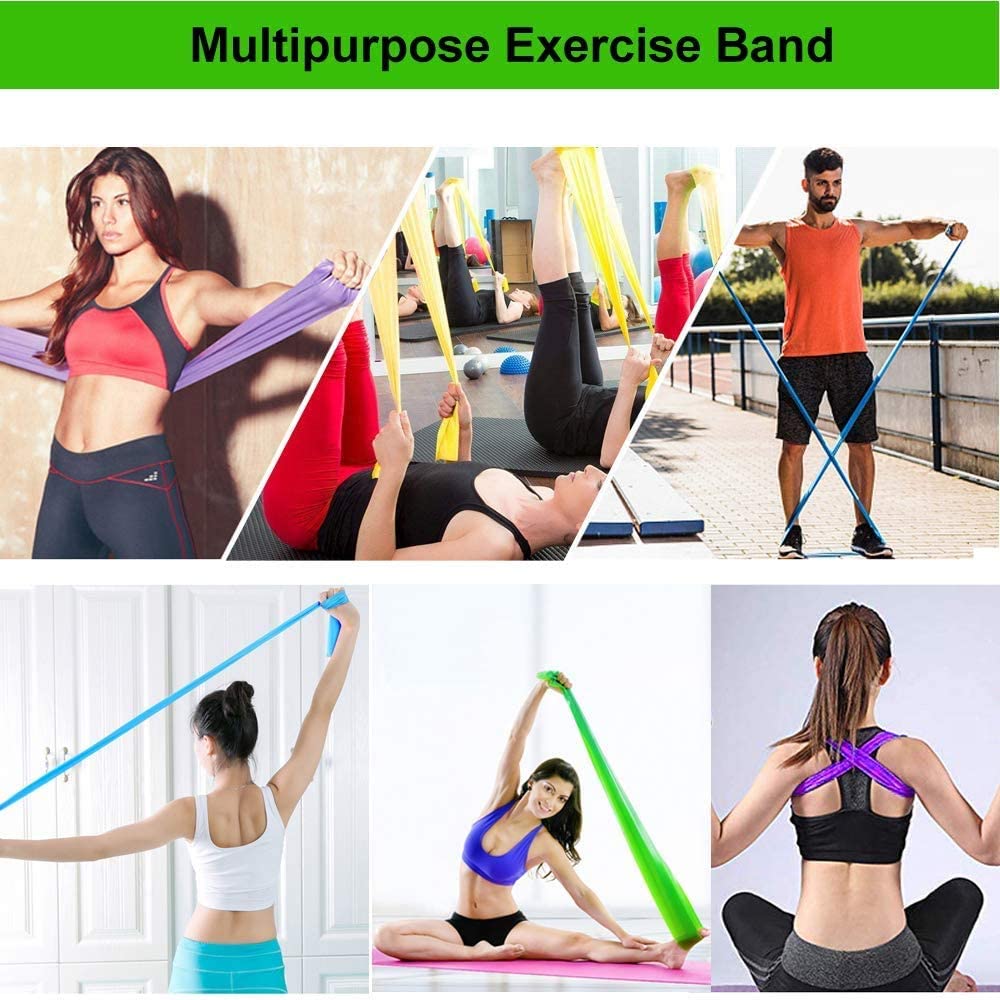  مجموعة أربطة المقاومة المطاطية -Set of Resistance Elastic Bands 4 Leve 