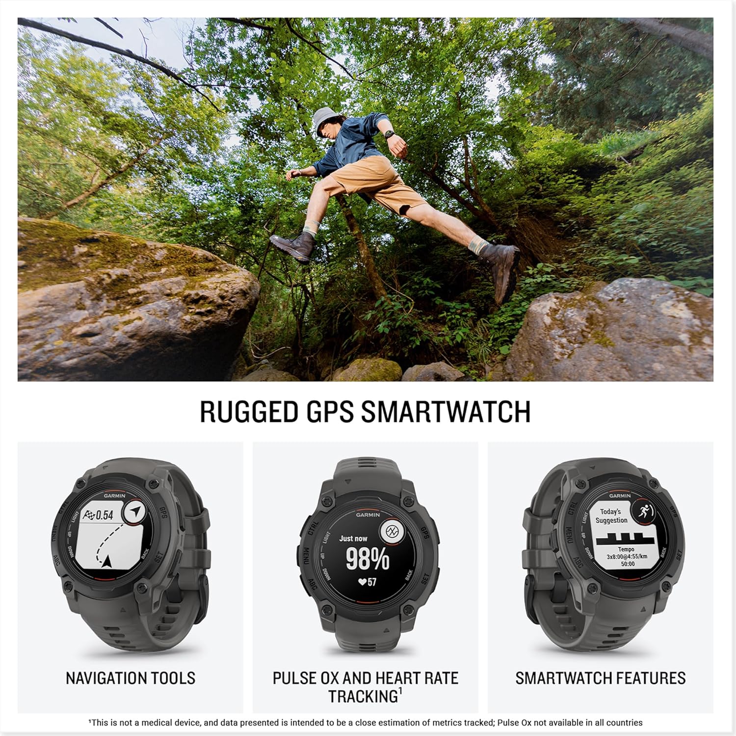 ساعة جارمن الرياضية موديل انستنكت اي (Garmin Instinct E)
