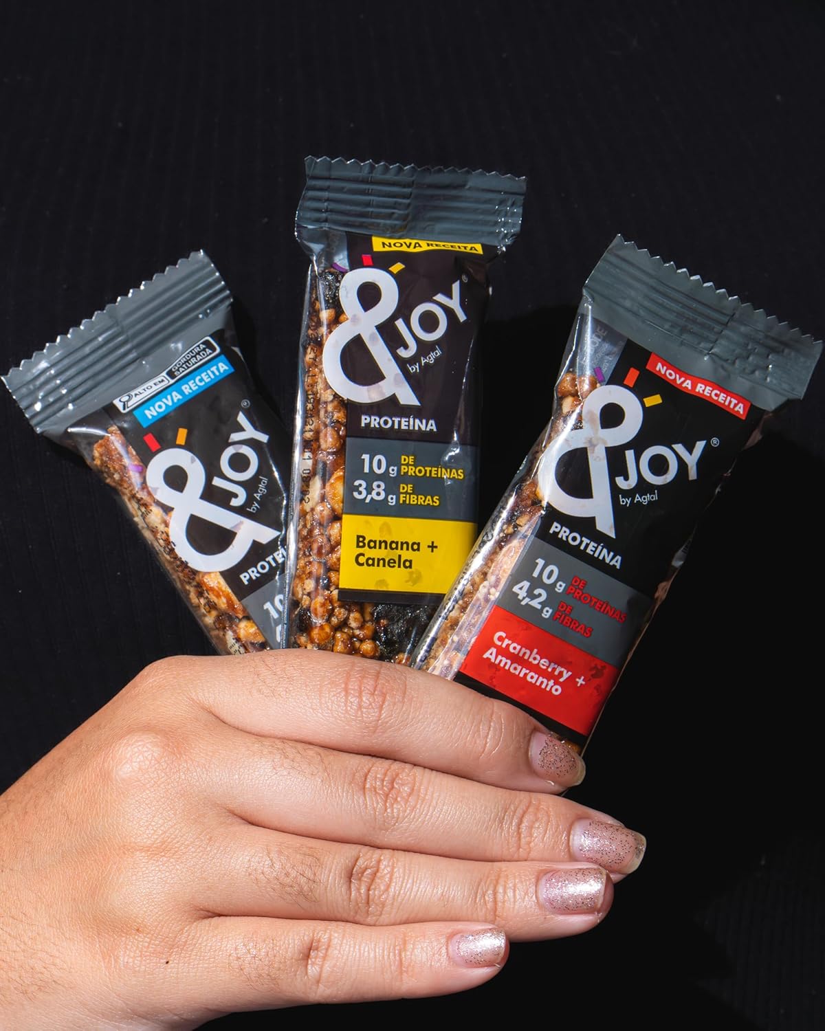  جوي - انجوى بروتين بار مكسرات الخالي من السكر (12 بار) - Enjoy snacks Enjoy Nuts Bar Protein Zero Sugar 