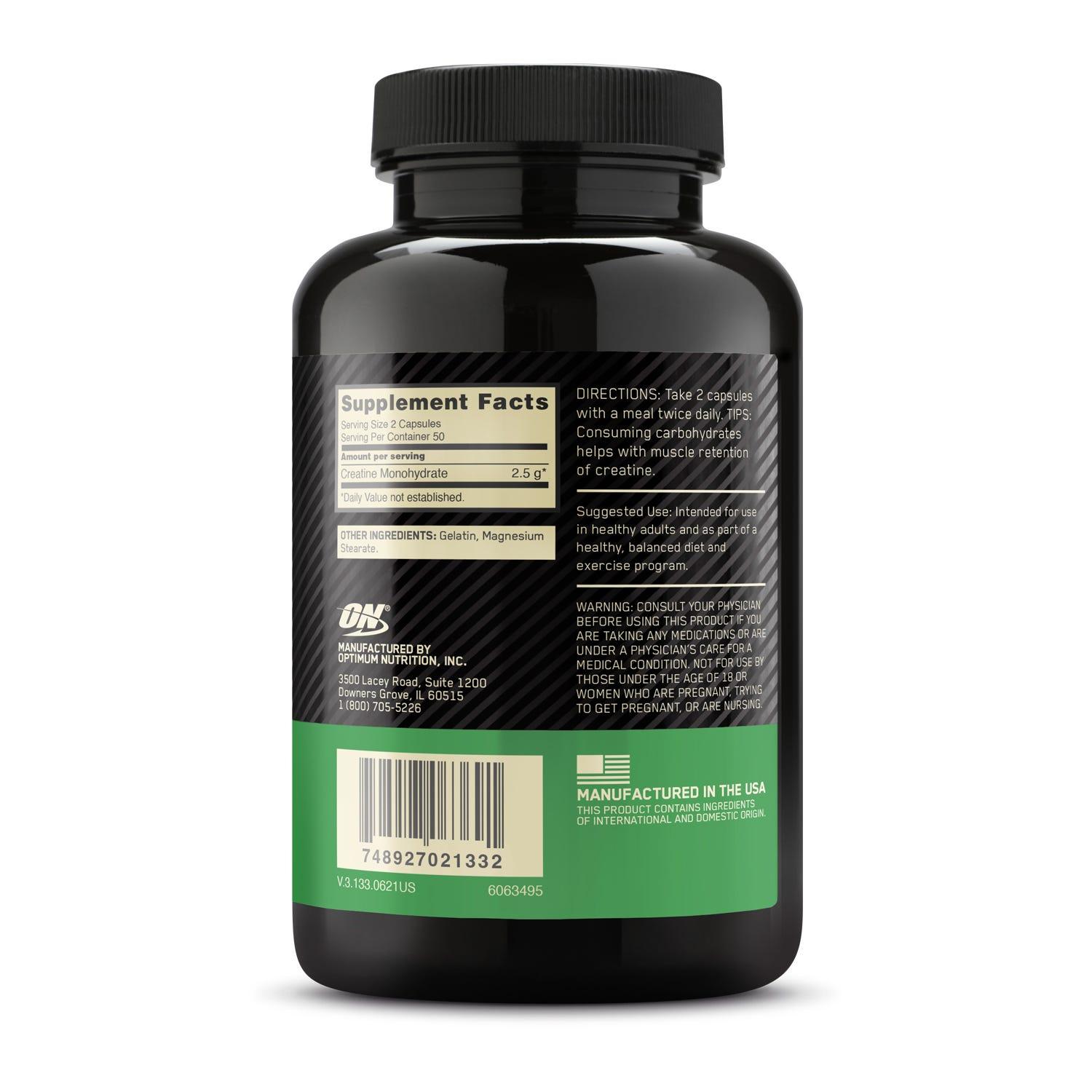  Optimum Nutrition Micronized Creatine Monohydrate Capsules 