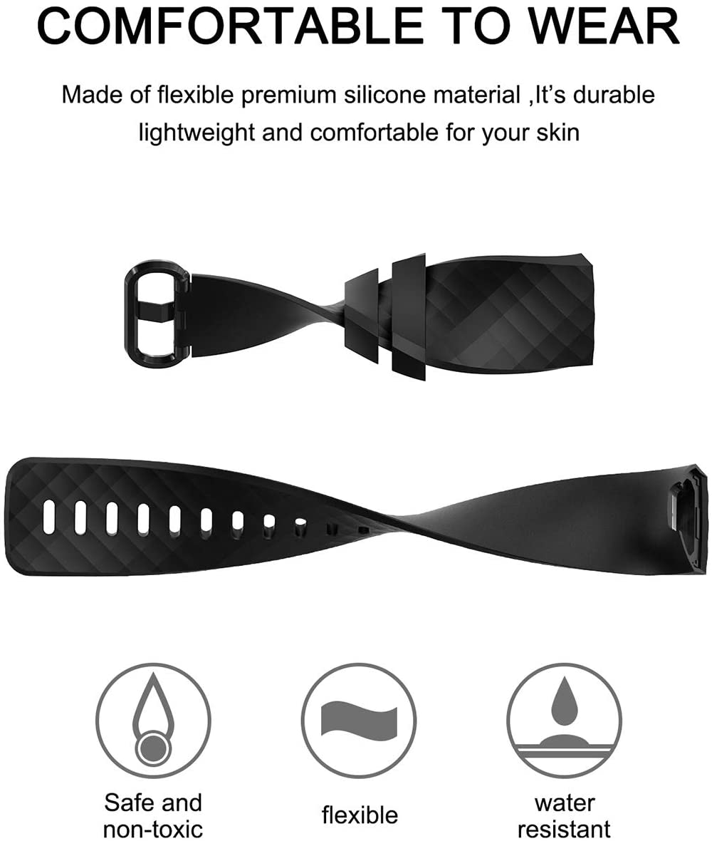  Silicone Bands for Fitbit Charge 3 & Charge 4 