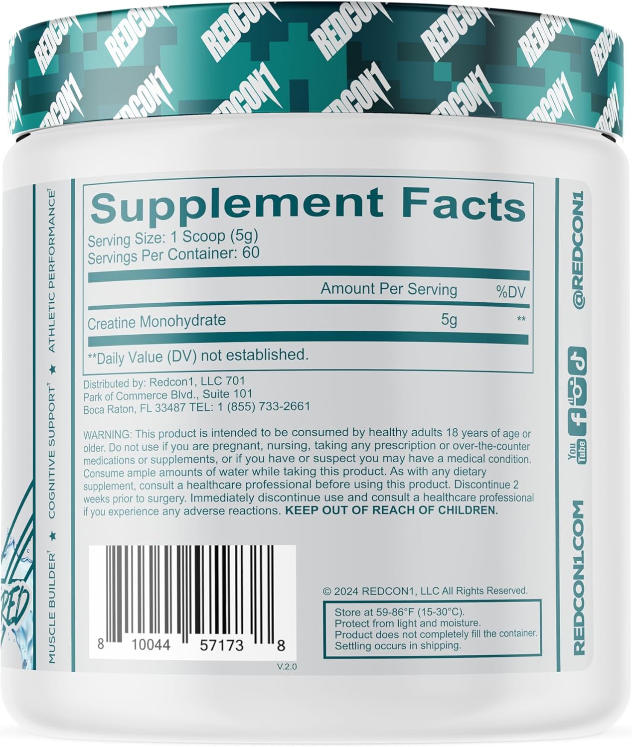  ريدكون1 - كرياتين مونوهيدرات (300 جم) - REDCON1 - Creatine Monohydrate  
