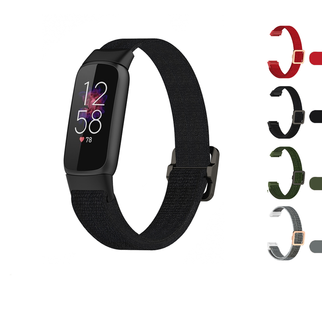  Black Nylon Replacement Band for Fitbit Luxe 