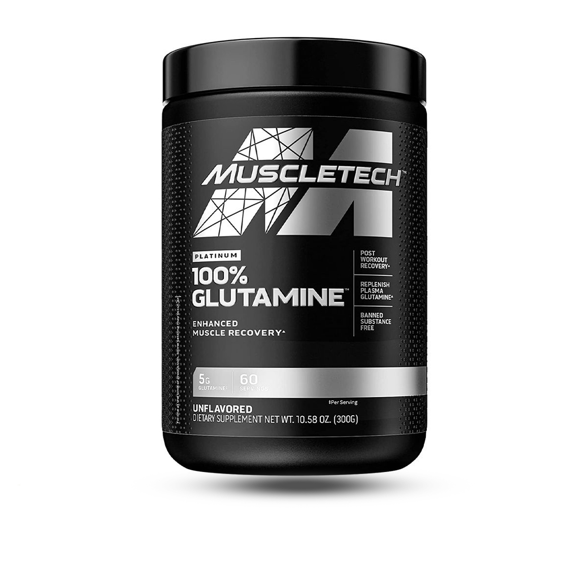  MuscleTech Platinum 100% Glutamine, Unflavored (300 g) 