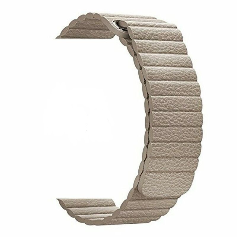  سوار تبديل من الجلد لساعة ابل  أزرق -Leather strap for Apple Brown 