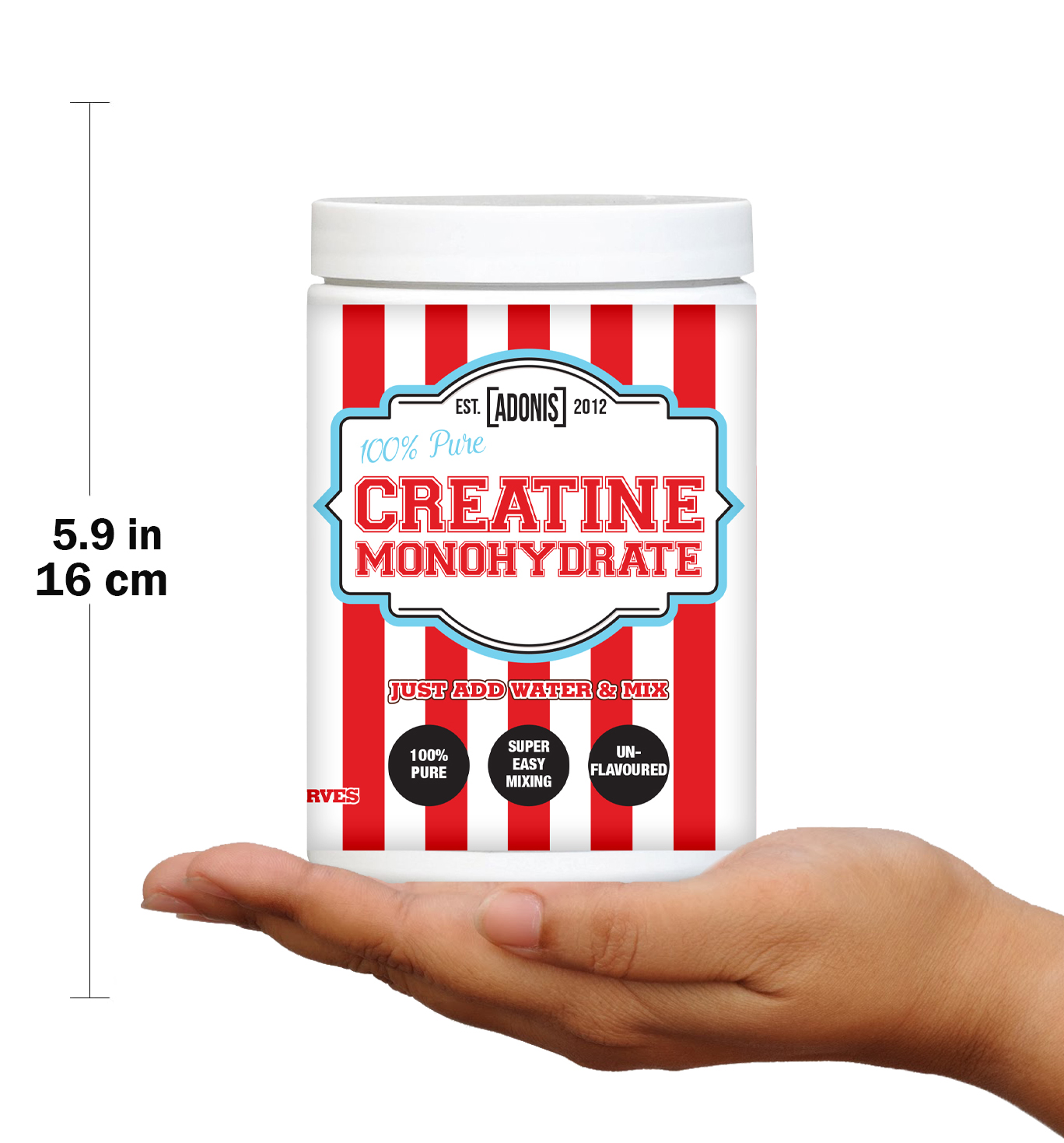  ادونيس - 100% كرياتين مونوهيدرات نقي (500 جم) - Adonis Pure Creatine Monohydrate 
