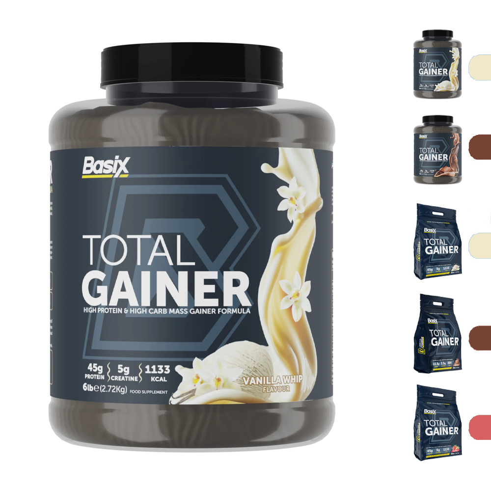  بيسيكس - توتال جينر عالي البروتين والكارب - Basix Muscle Whey Protein 