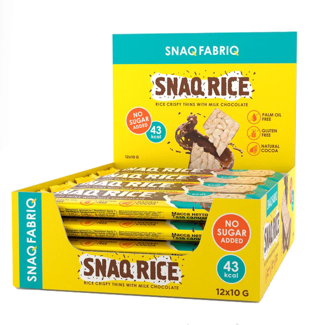  سناك فابريك - سناك أرز كرسبي (12 حبة) - SNAQ FABRIQ Snaq Rice Crispy 