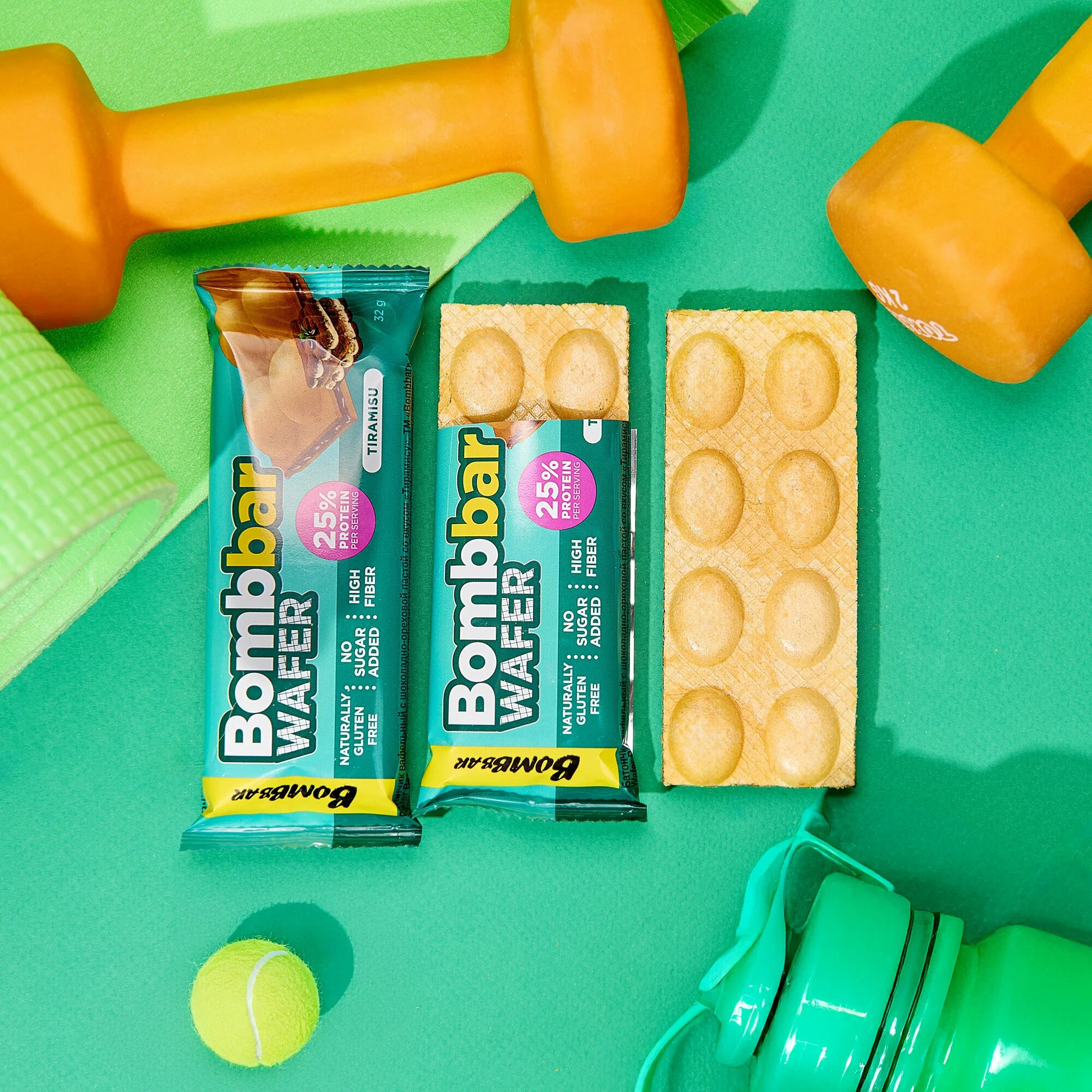  بومب بار - بروتين ويفر (12 حبة) - BombBar - Protein Wafer 