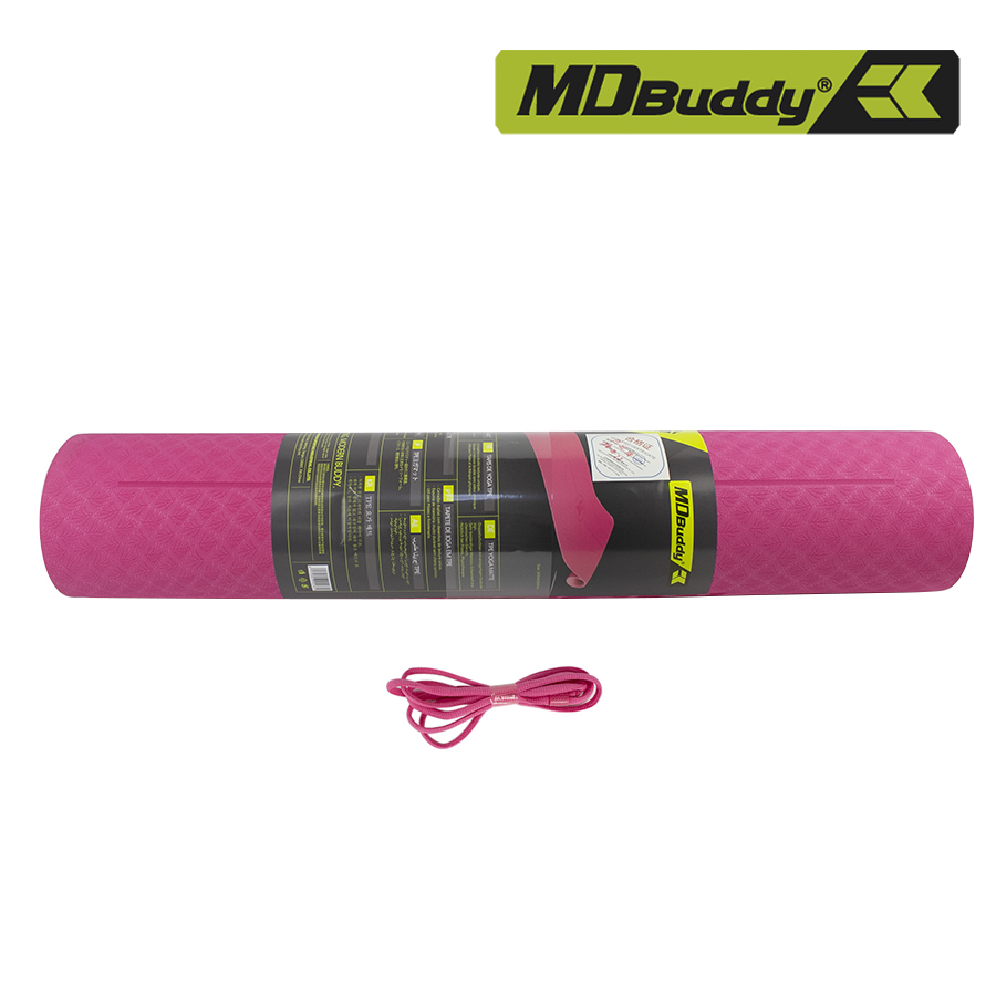  فرشة/حصيرة اليوغا - Yoga Mat with Position Lines Pink color 