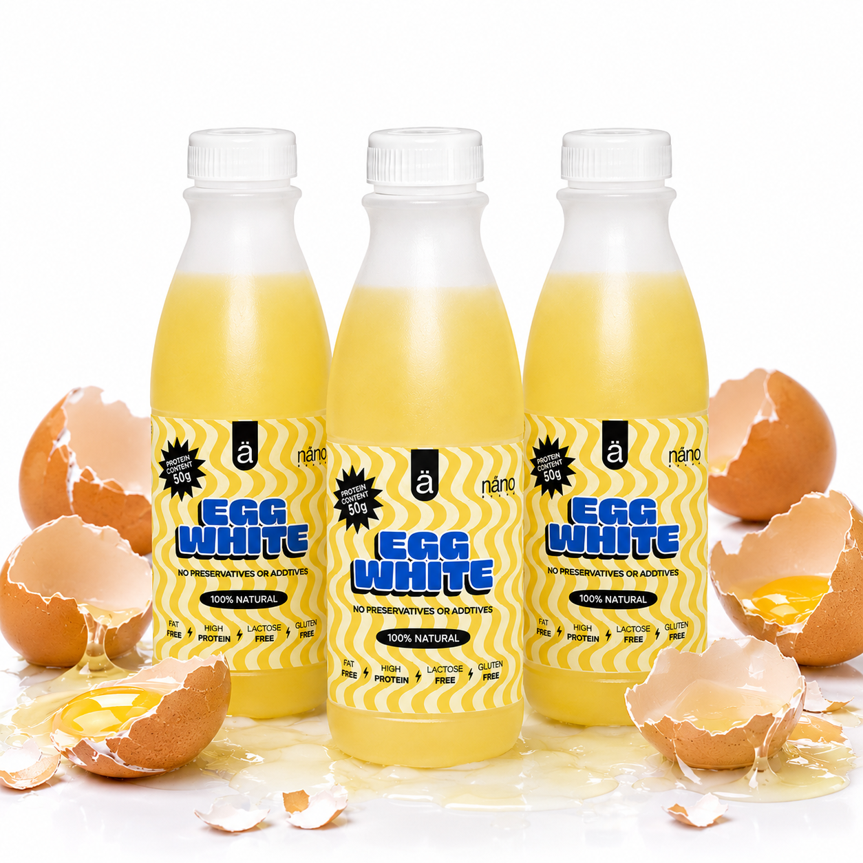 نانو سبس - بروتين بياض البيض سائل (485 مل) - Nano Supps Protein Liquid Egg White 