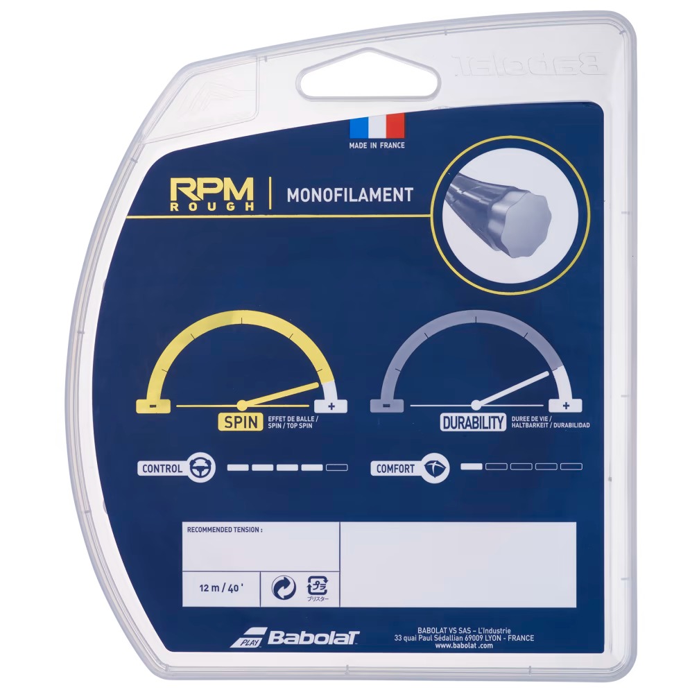  أوتار مضرب التنس ار بي ام راف بابولات Babolat Tennis Strings RPM Rough 