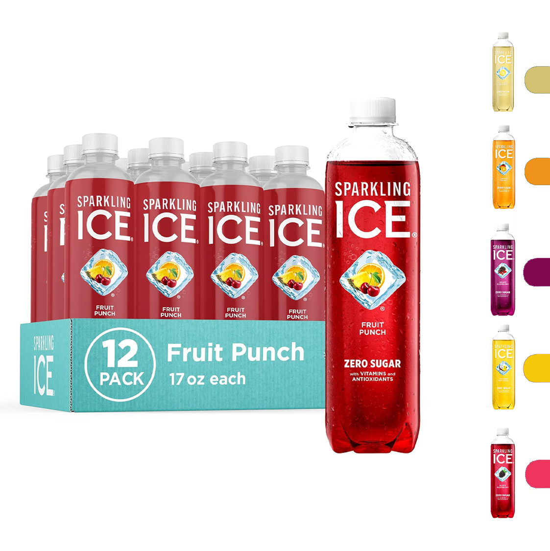  سباركلينج ايس - مياه فوارة مع فيتامينات (12 علبة) - Sparkling Ice Sparkling Water with Vitamins 