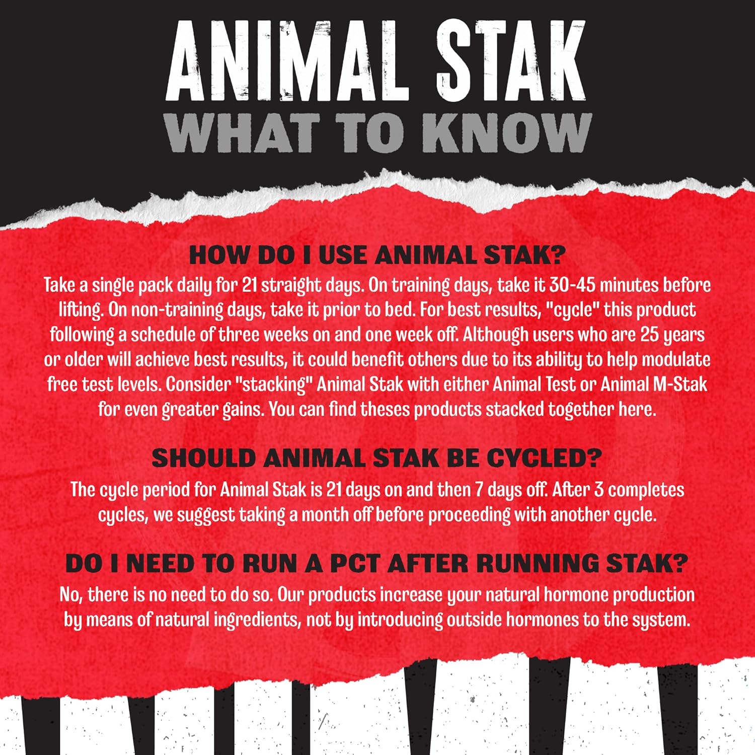  يونيفرسال نيوترشن - انيمال ستاك معزز العضلات (21 حصة) - Universal Nutrition Animal Stak Muscle Booster 