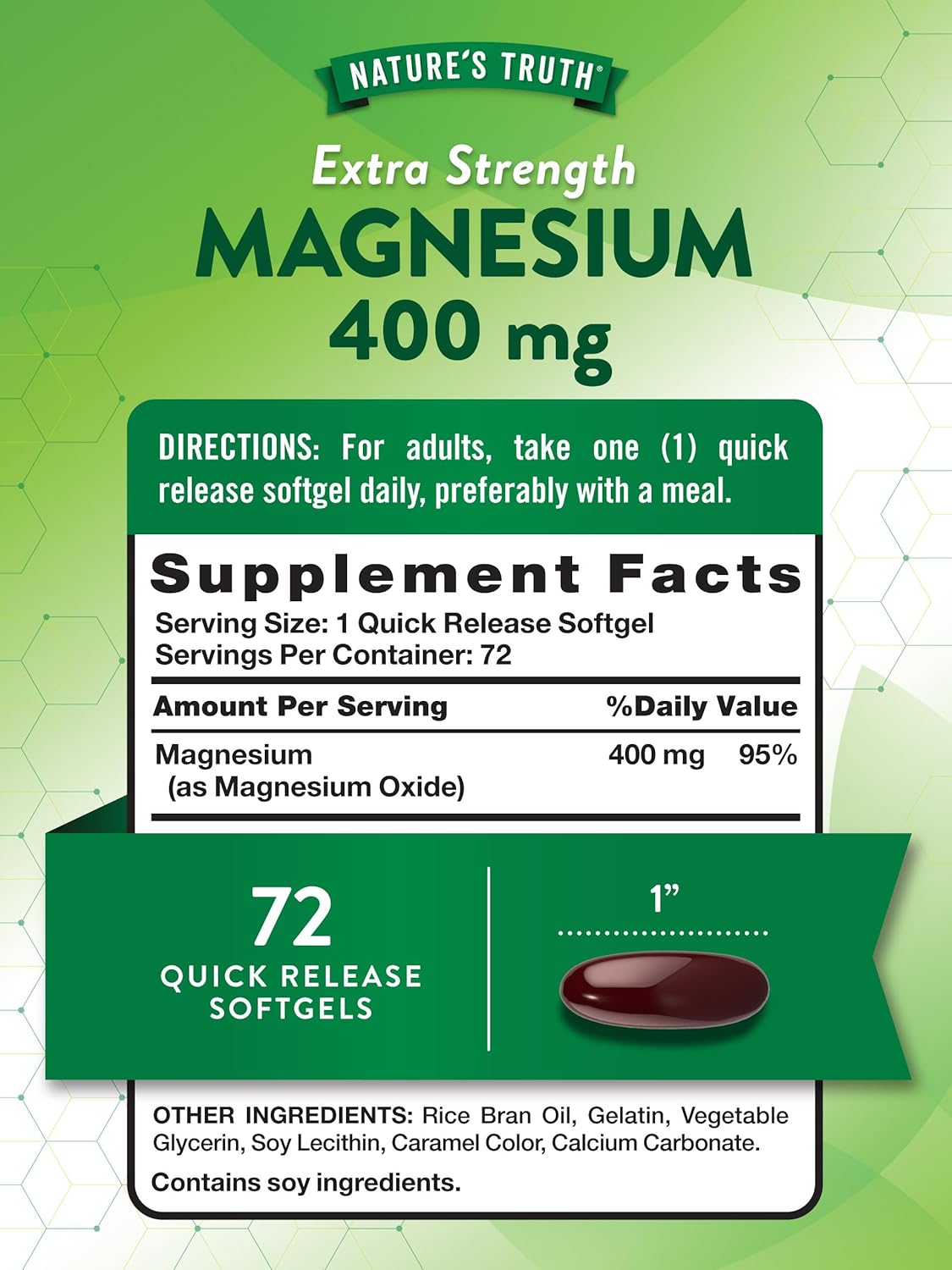  Nature's Truth - Extra Strength Magnesium 400mg 