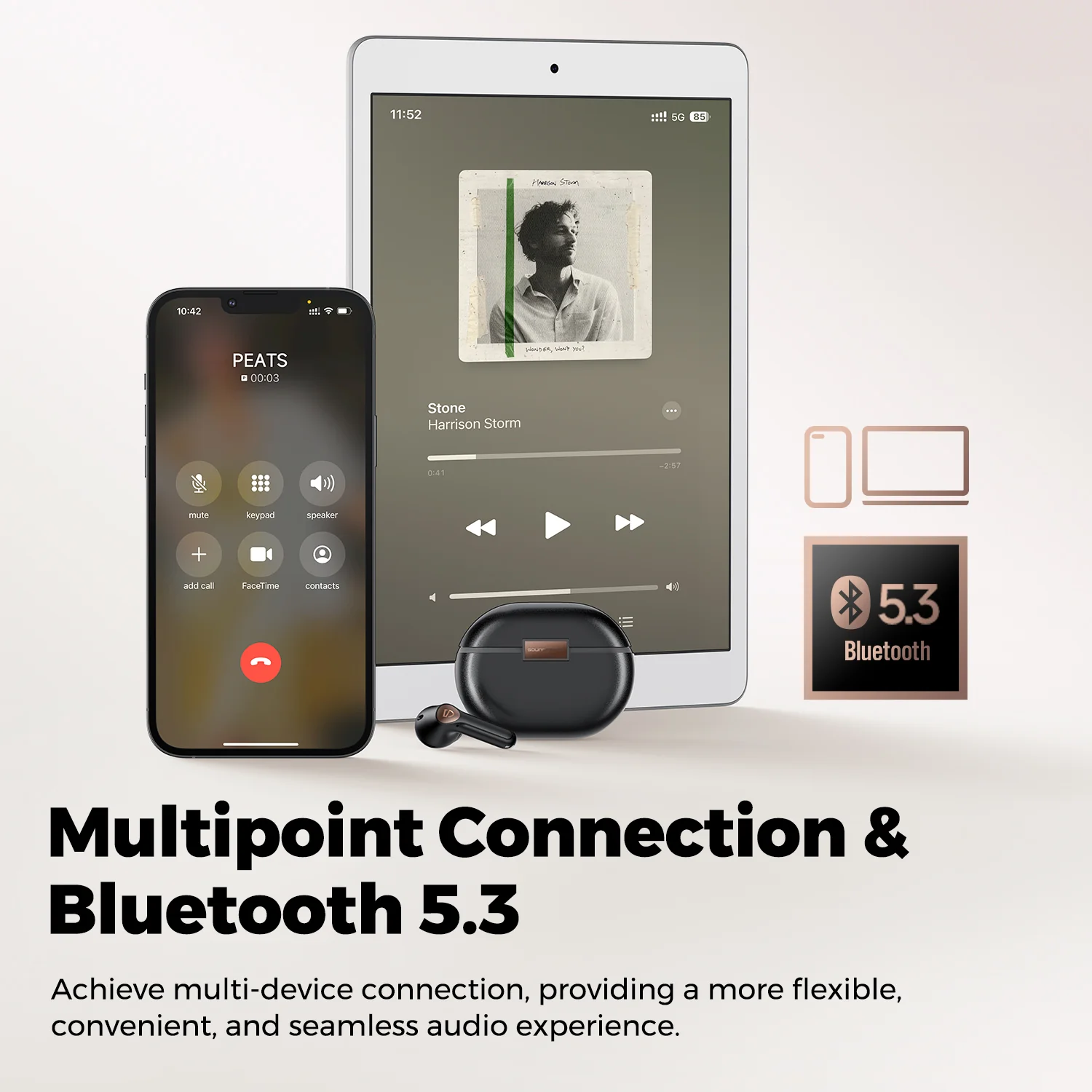  ساوندبيتس سماعة لاسلكية, موديل اير 4 برو (SoundPEATS Air4 Pro) 