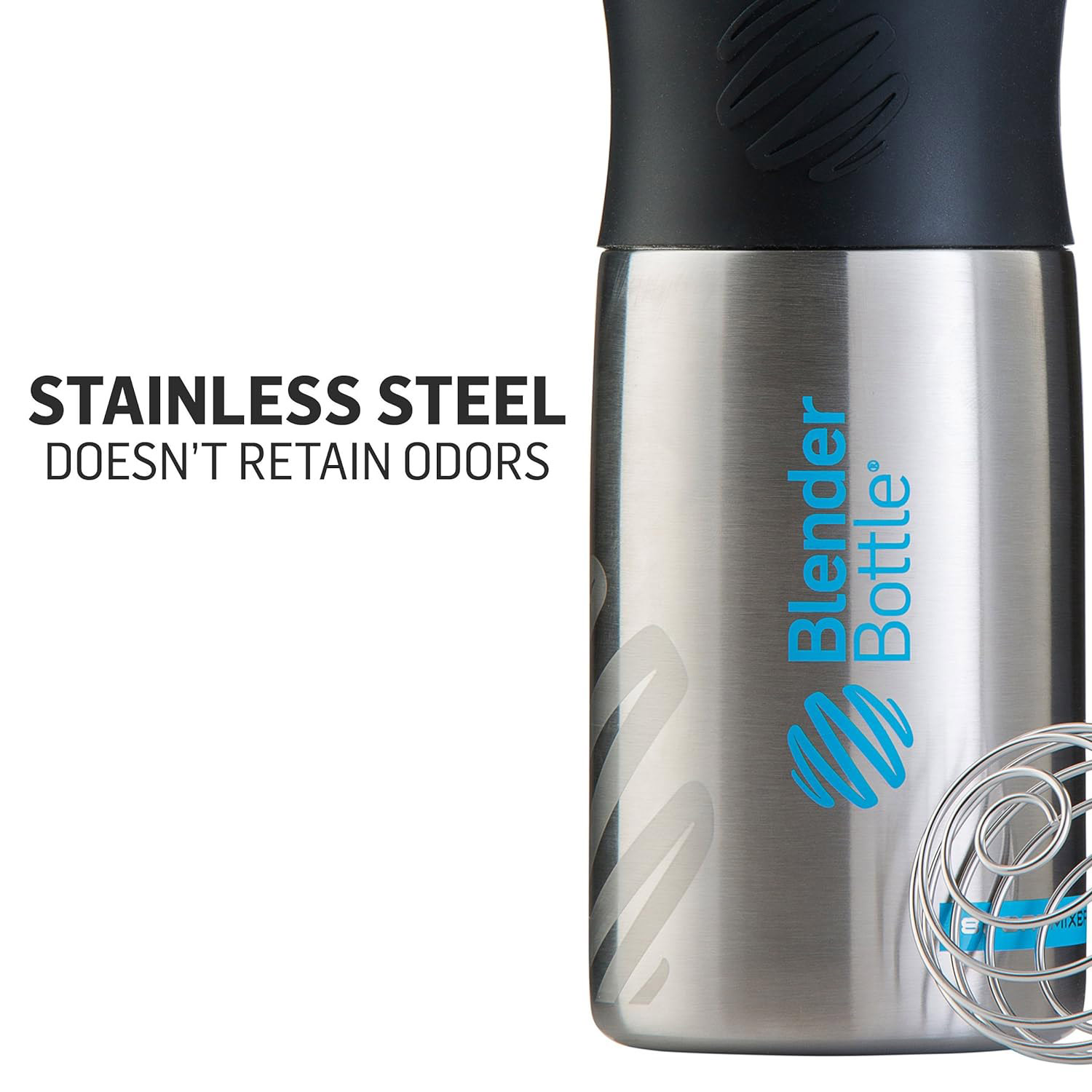  بلندر بوتل سبورت ميكسر شيكر رياضي ستانلس ستيل (850 مل) - BlenderBottle SportMixer Stainless Steel 