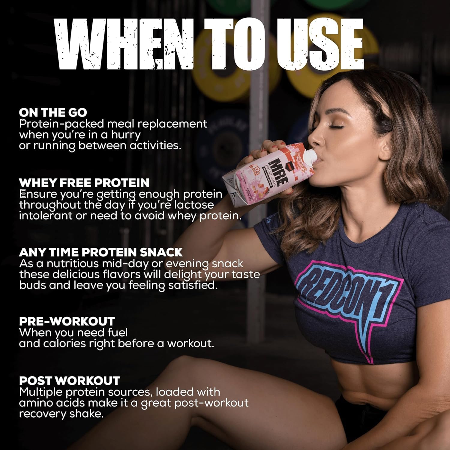  ريدكون1 - ام ار اي بروتين شيك (12 عبوة) REDCON1 MRE Ready to Drink Protein Shakes 