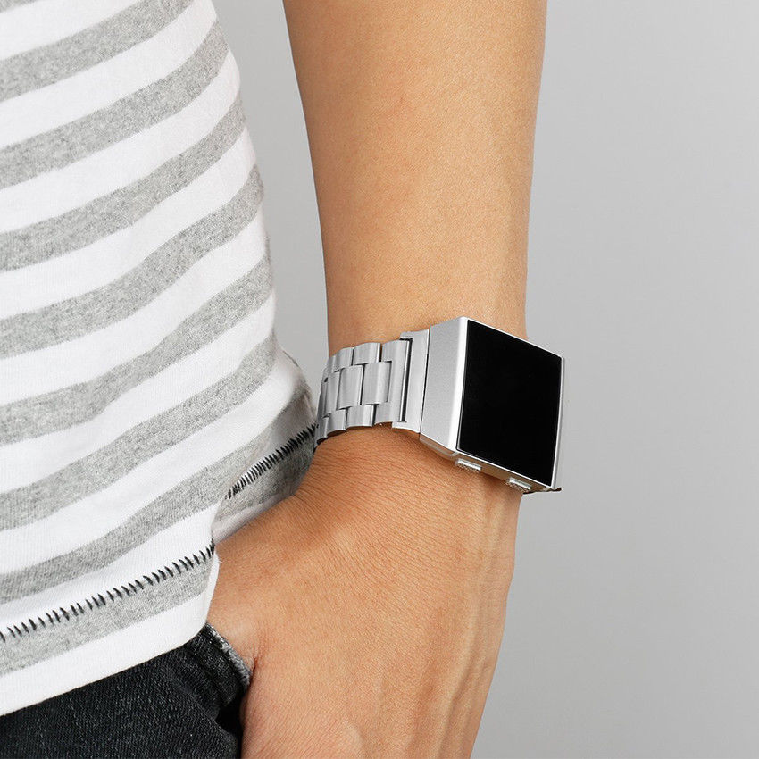  سوار فيتبت ايونيك معدني فضي -Replacement Band for Fitbit Ionic Silver 