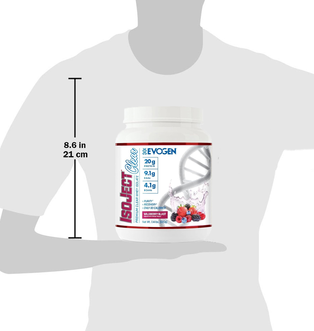  ايفوجين - ايزو جيكت واي ايزوليت بروتين (520جم) Evogen ISOJECT Clear Protein 