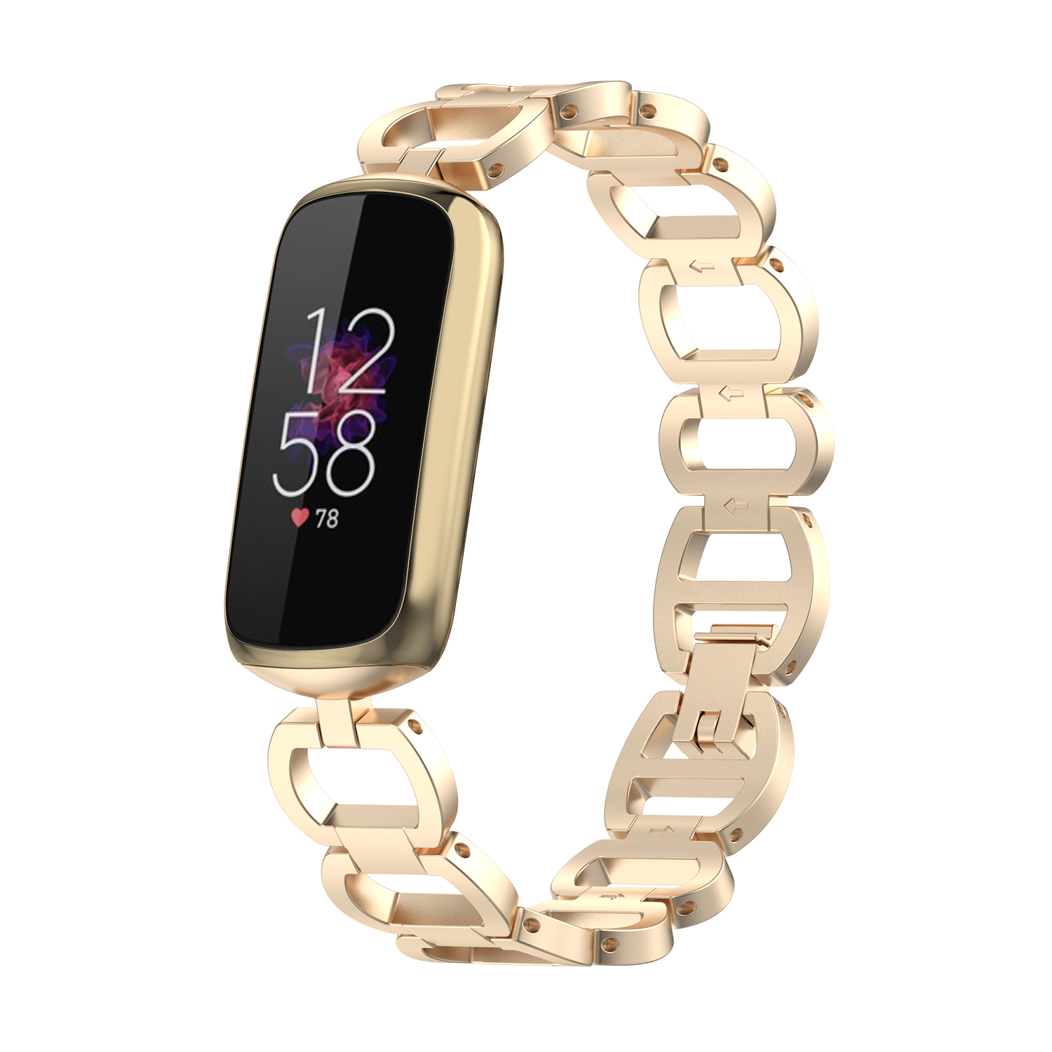  سوار معدني لساعة فيتبيت لوكس ذهبي -Metal  band for Fitbit Luxe gold 