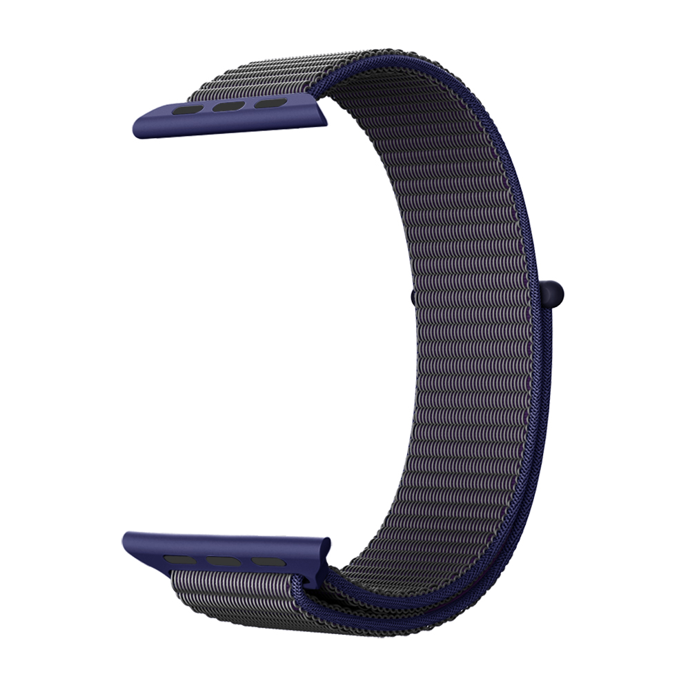  سوار تبديل  النايلون لساعة ابل أسود  -Nylon strap for Apple Watch Blac 