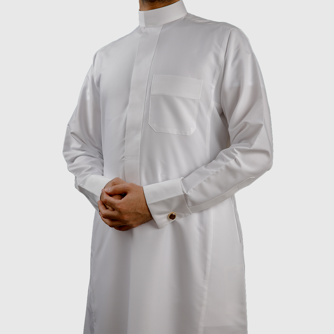 ثوب سعودي سادة سحاب