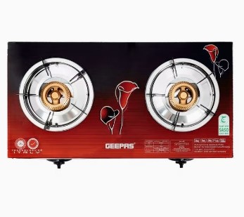  GEEPAS GGC31013 DOUBLE BURNER STAINLESS STEEL GAS STOVE  