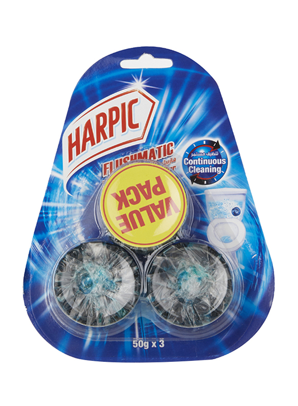   HARPIC FLUSHMATIC AUTOMATIC TOILET CLEANER ORIGINAL 3*50GRAM 