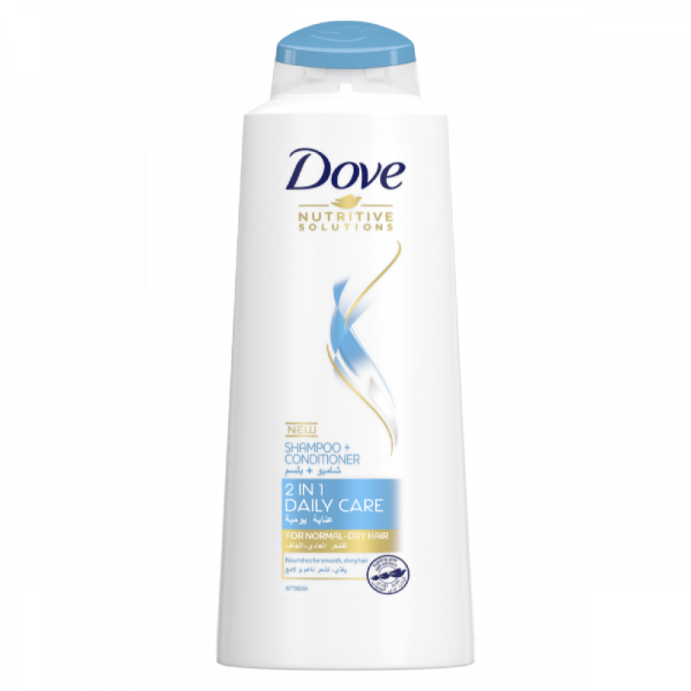  DOVE SHAMPOO 2 IN 1 DAILY CARE 600ML 
